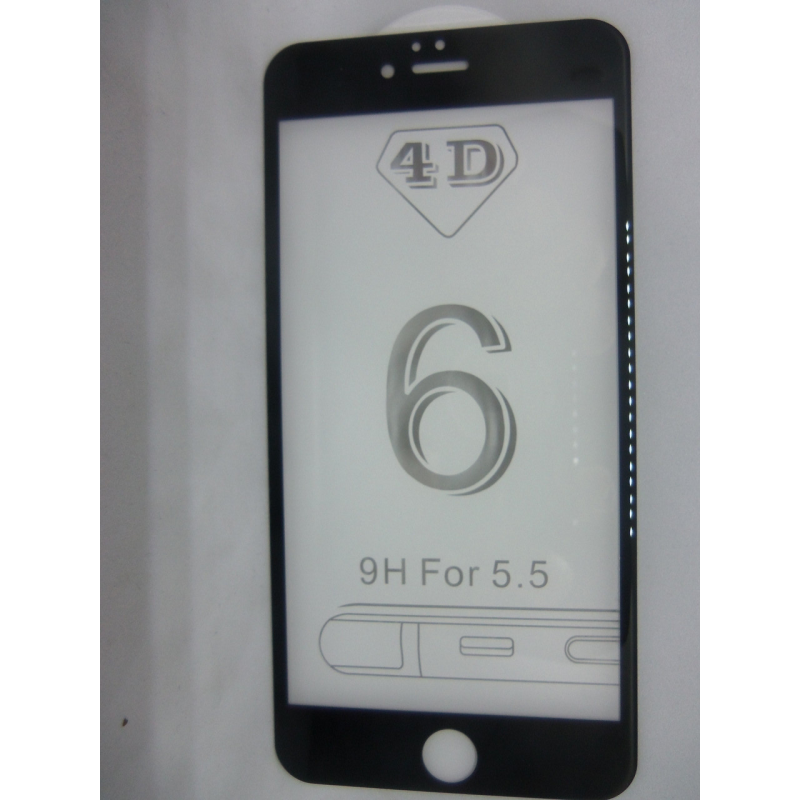 Захисне скло 4D Iphone 6plus Black (чорний)
