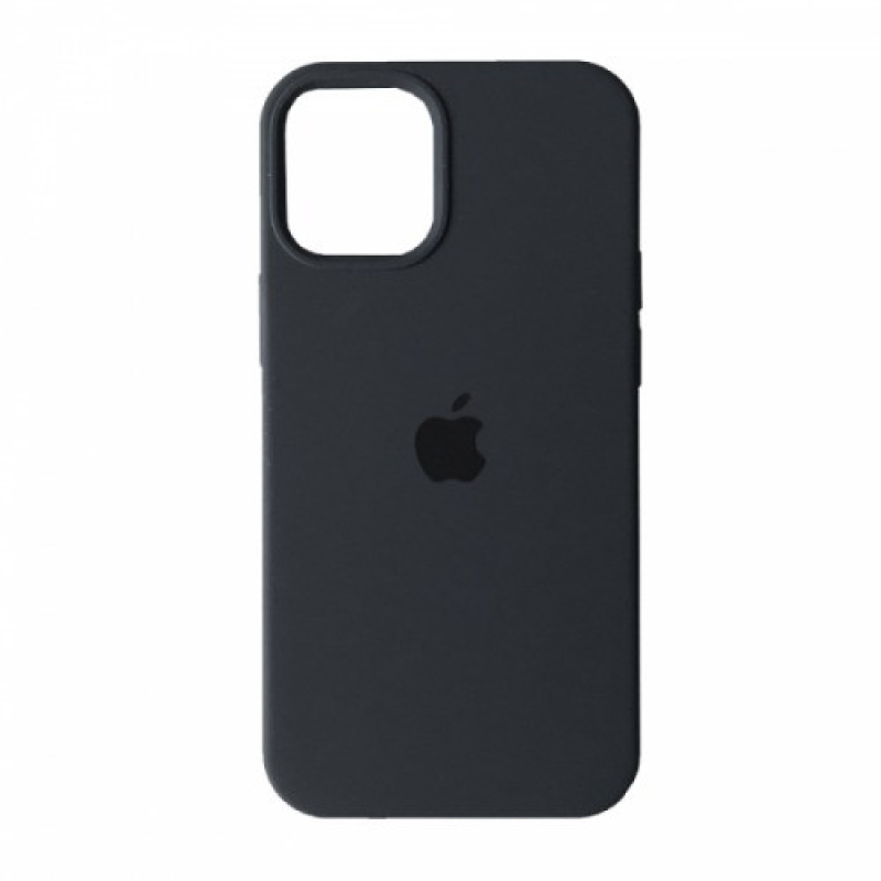 Silicone Case Full для iPhone 15 Pro Max /15 про макс закритий низ (15) pebble Темно-сірий