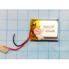 Акумулятор внутрішній 5.х20х26 мм (400 mAh 3,7V) 502025 AAA клас