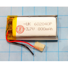 Акумулятор внутрішній 6.х20х41 мм (800 mAh 3,7V) 602040 AAA клас