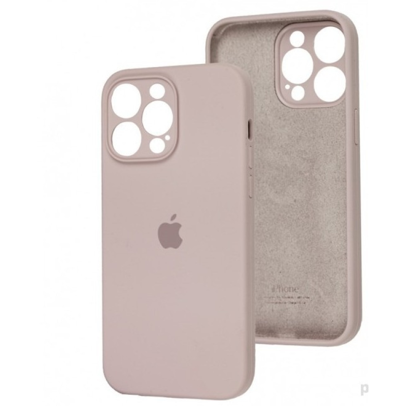 Silicone Case Full Camera for iPhone 15 Pro Max (19) pink sand	 Бежевий