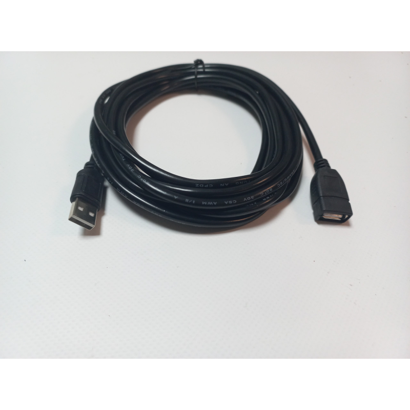 USB-подовжувач 5 м чорний із фільтром