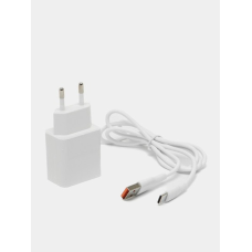Зарядний мережевий пристрій, адаптер живлення DENMEN DC02T (2 USB 2.1 A) Type-C White