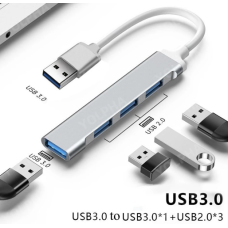 USB Хаб — розгалужувач USB 3.0 з Type-C на 4 USB-порти для ноутбука, комп“ютера, телефона