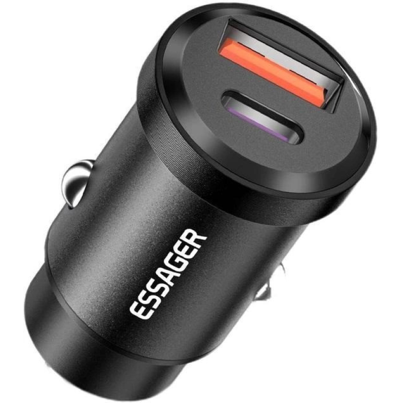 Автомобільний зарядний пристрій АЗП Essager Gyroscope Mini Charger 30 W (ECCAC-TL01) 3.0 Quick Charge