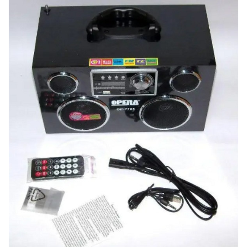 Акумуляторна акустична система XPRO Opera OP-7705 USB, SD, FM радіо, Bluetooth