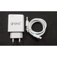 СЗП Grand D10A-3 2USB 10.5 W 2.1 A + кабель Lightning Білий