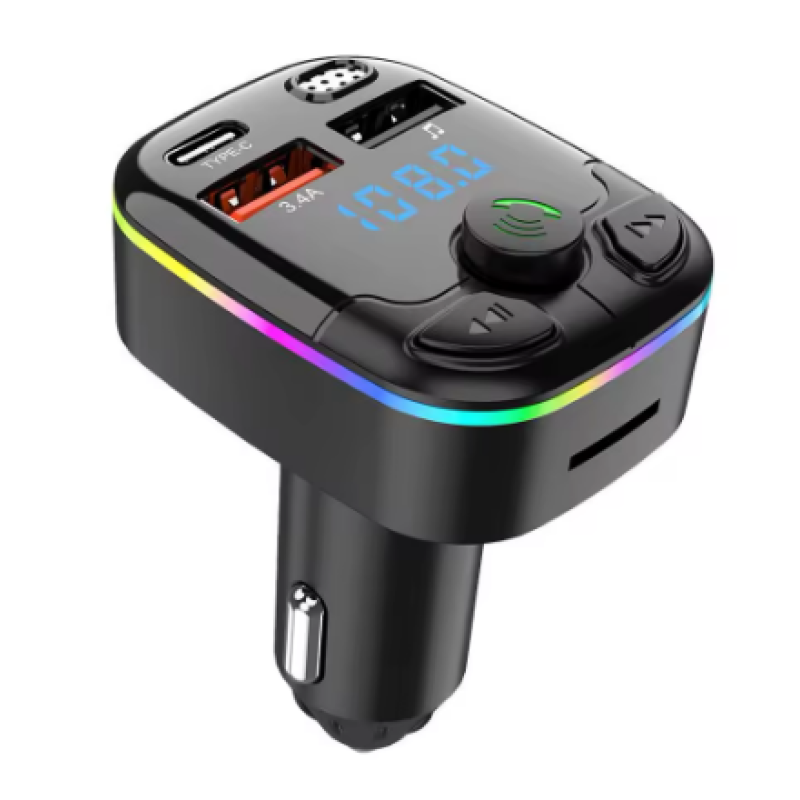 Автомобільний адаптер FM-модулятор трансмітер Bluetooth 5.0 USB 3.1 A PD Type-C