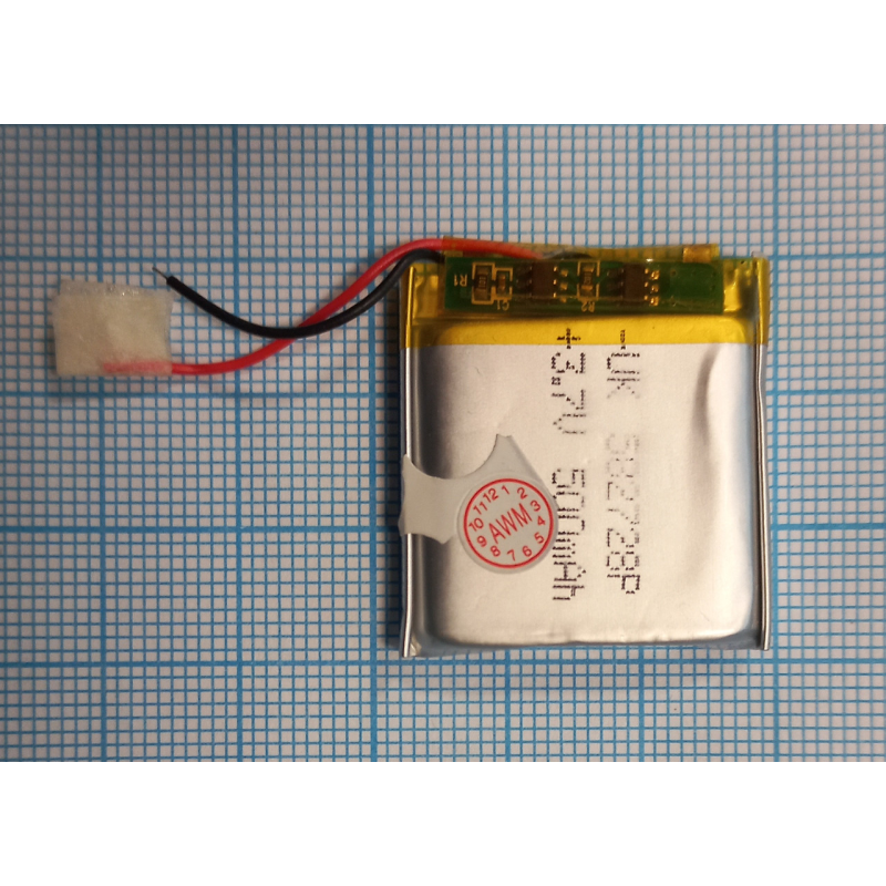 Внутрішній акумулятор 582728 (500 mAh 3,7V) 5,5 мм 27 мм 28 мм AAA клас у Запоріжжі