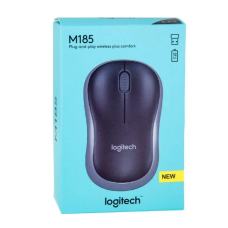 Бездротова миша Logitech M185 1х1 чорно-червона  для ПК з ресивером (2063-235)