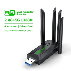 1200 Мбіт/с WiFi USB-адаптер дводіапазонний 2.4G+5Ghz Wi-Fi Dongle 4 антени 802.11AC USB3.0 високошвидкісний