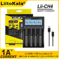 Універсальна зарядка для акумуляторів LiitoKala Lii-CH4, 4xАА/ААА, 26650, 21700, 20700, 18650, 18490, 18350