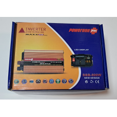 Перетворювач PowerOne Plus 12V-220 V 500 W з вольтметром