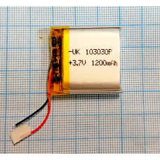 Акумулятор 102035 iс захистом PCM (Li-Pol 3.7 В 1100 мА-год), (10*20*35 мм) 2 Pin (проводи). вага 11,44 г.