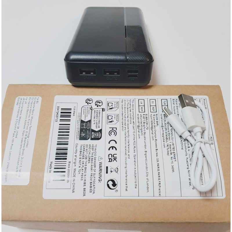Повербанк Power Bank 20000 з ідикаціон рівня зарядки