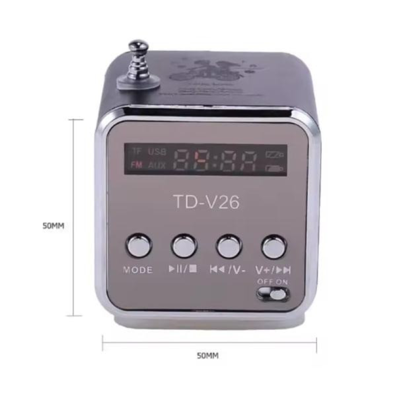 Портативна звукова колонка TD-V26 з TF-картою, FM-радіо, AUX, Bluetooth