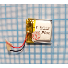 Акумулятор внутрішній 5.х20х20 мм (350 mAh 3,7V) 502020 AAA клас