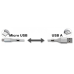 Кабель SuperCalla MicroUSB на магнітах White Білий, 2.4 А, model-D34