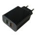 СЗП Grand D18AQ-2, з кабелем, Type-C, з функцією швидкого заряджання USB 3.0 Quick Charge 3.0 2.1 A, чорний