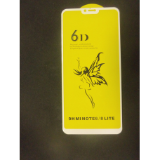 Захисне скло 6D Xiaomi Redmi NOTE Mi 6/8 Lite білий