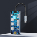 USB HUB адаптер Remax RU-U91 3 USB / Type-C PD / HDMI 4K / SD / TF / AUX / RJ-45 9 in 1, Gray