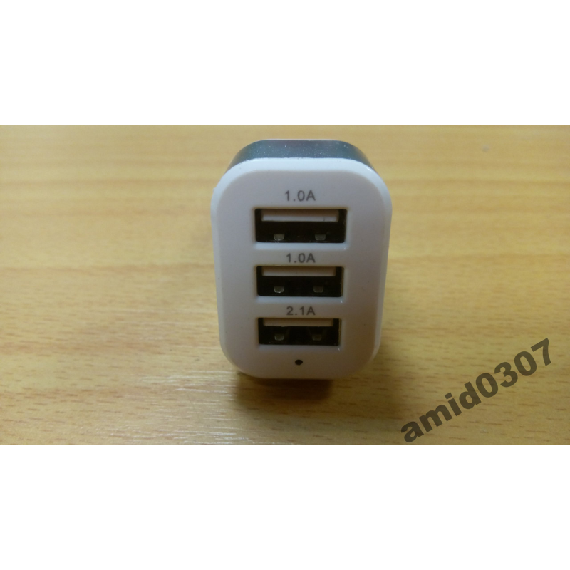 АЗУ 3USB 4.1 A Nokoko white/silver