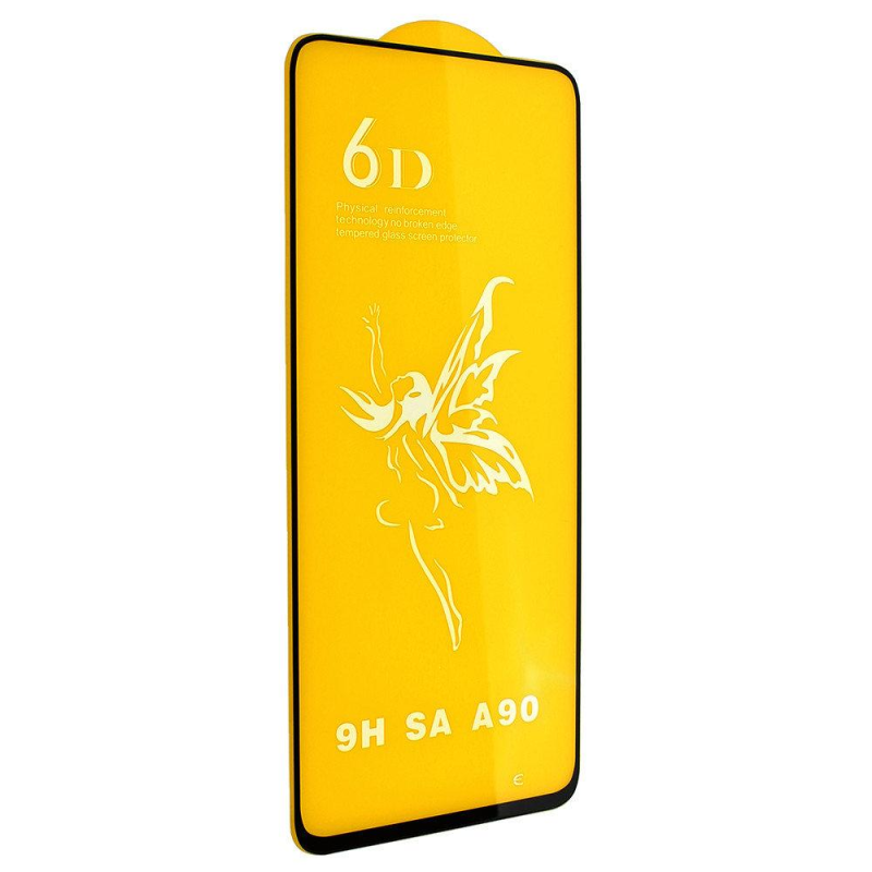 Захисне скло 6D Premium для Samsung A80/A90 2019 Black (чорний)