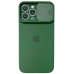Silicone Case SLIDER Full Camera SQUARE side for iPhone 12 Pro Max Хакі зелений