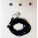 Кабель магнітний TOPK AM59 3в1 micro usb, lightning, type c (2 m) — Black 3 Ампери