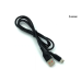 Кабель USB — Type-C з функцією швидкого заряджання та передавання даних Denmen USB to Type-C чорний 1 м тих упак