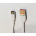 Кабель USB — Type-C з функцією швидкого заряджання та передавання даних Denmen USB to Type-C Білий 1 м тих упак