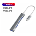 USB Хаб — розгалужувач USB 3.0 з Type-C на 4 USB-порти для ноутбука, комп“ютера, телефона