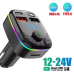 Автомобільний адаптер FM-модулятор трансмітер Bluetooth 5.0 USB 3.1 A PD Type-C