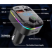Автомобільний адаптер FM-модулятор трансмітер Bluetooth 5.0 USB 3.1 A PD Type-C