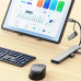 Алюмінієвий USBHAB ХАБ 8 в 1 8 / USB-C хаб з 4 USB-портами, Type-C портом, TF/SD-картридер, аудіовиходом