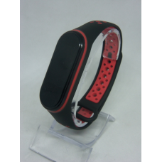 Ремінець перфорований Sport браслет Mi Band 3/4 MiBand 3/4 мі бенд 3/4 чорно-червоний