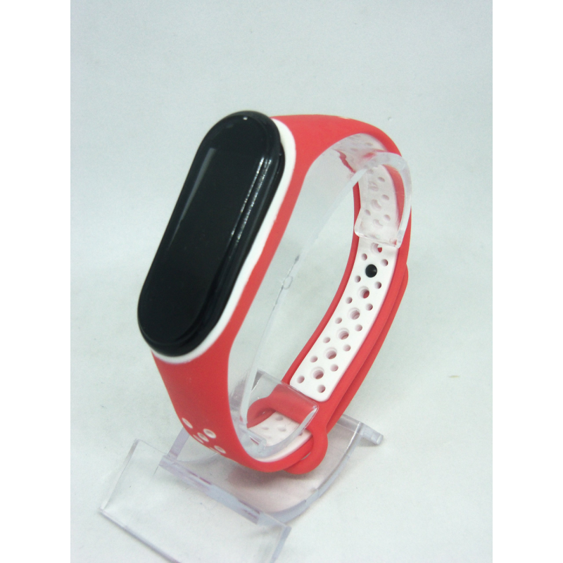 Ремінець перфорований Sport браслет Mi Band 3/4 MiBand 3/4 мі бенд 3/4 червоно-білий
