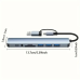 Алюмінієвий HAB ХАБ 8 в 1/USB-C хаб з 4 USB-портами, Type-C портом, TF/SD-картридер, аудіовиходом