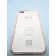 Чохол силіконовий супер тонкий Oucase Ultra Slim Unique SKID iPhone7 plus 5,5“ прозоро-рожевий