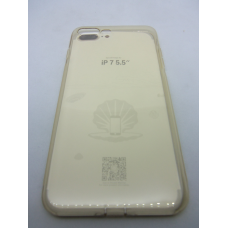 Чохол силіконовий супер тонкий Oucase Ultra Slim Unique SKID iPhone7 plus 5,5“ прозоро-золотистий