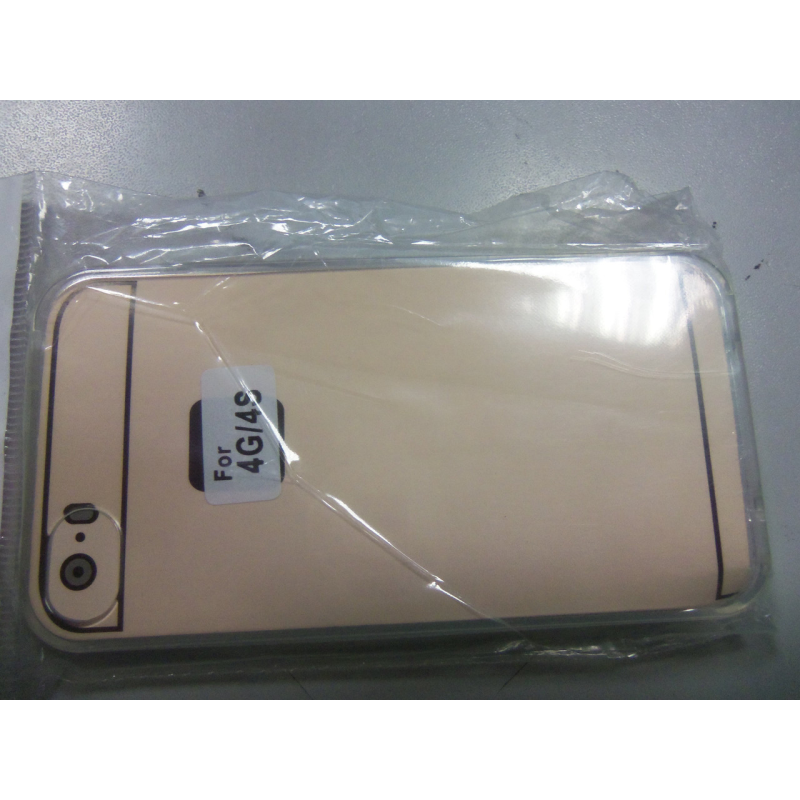 Чохол-накладка для iPhone 4 прозорий силіконовий