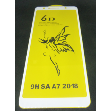 Захисне скло для Samsung Galaxy А7 2018 р A750 2018 6D PREMIUM на весь екран колір Білий