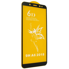 Захисне скло Premium 6D для Samsung J6? A6 (A600) Galaxy A6 (2018) на весь екран чорний