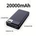 Повербанк Hinne 20000 mAh з LED-дисплеєм і швидким заряджанням 22.5W