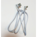 Кабель USB — Type-C з функцією швидкого заряджання ткане обплетення кутовий USB to Type-C сірий 1 м тих упак