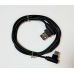 Кабель USB — Type-C з функцією швидкого заряджання тканєва оплетка  угловий USB to Type-C чорний 1 м