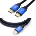 Кабель HDMI-HDMI (2.0V) 2K*4K 3 м Чорний із блакитним