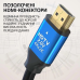 Кабель HDMI-HDMI (2.0V) 2K*4K 5 м Чорний з блакитним