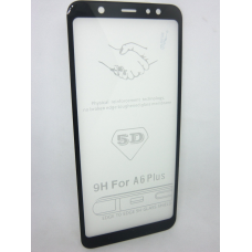Захисне скло 5D для Samsung Galaxy A6 (2018) A600 Black на весь екран чорний