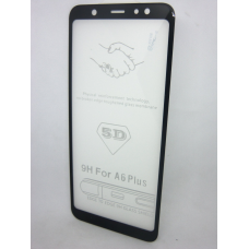Захисне скло 5D для Samsung Galaxy А6 plus 2018 р A6+ 2018 р дпа весь екран чорний